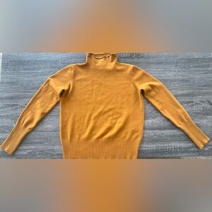 French Connection Amber Yellow Cowl Neck Sweater | Size Large